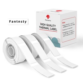 Phomemo D30 Label Tape, for D30 D35 Q30 Q30S Q31 Q32 Label Maker, Black on White Sticker Thermal Paper Self-Adhesive, 6 x 22 mm (0.24 x 0.86 Inch) 160 Tapes/Roll, 3-Roll