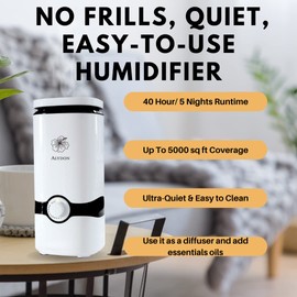 Cool Mist Humidifiers - Essential Oil Top Fill Humidifier Cool Ultrasonic Humidifier Quiet Air Diffuser for Large Room & Easy to Clean with Filter & Oil Diffuser Plant Bedroom Humidifier