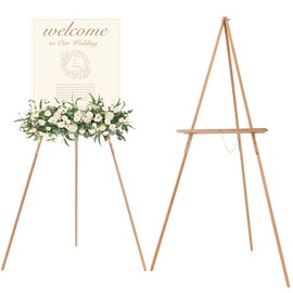MEEDEN Wood Easel Stand for Display: Wooden Tripod for Poster Board - Wedding Easel Standing for Welcome Sign