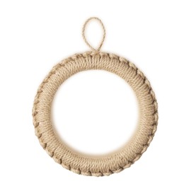 [LUYING] Trivet, Pot Trivet, Straw Trivet, Stylish, Heat Resistant, Includes Hooks, Flaxweed Braid, With Hooks, Natural Materials, Trivet, Iron Pot, Hot Pot, Kettle, Pot Mat, Miscellaneous Goods,