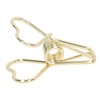 100pcs Binder Clips Heart Style Long Tail Shape Metal Iron