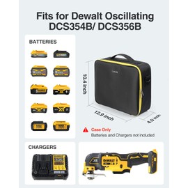 Luxtude Hard Case for DEWALT 20V MAX XR Oscillating Multi-Tool DCS354B/ DCS356B, Case Only
