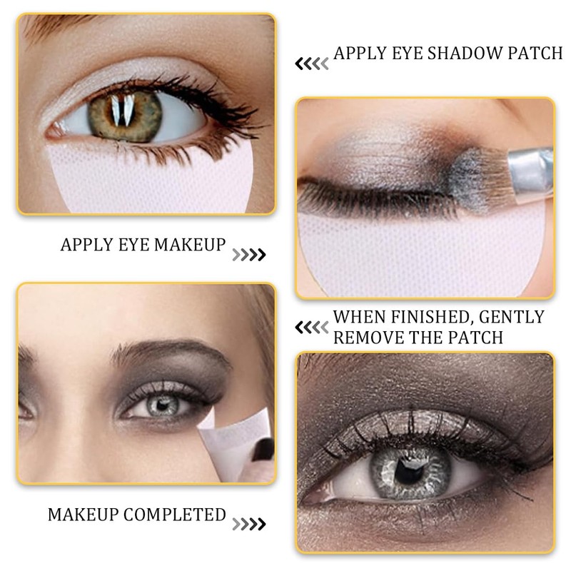 Pack of 100 eyeshadow protector pads, eye shadow stencils, eyelid