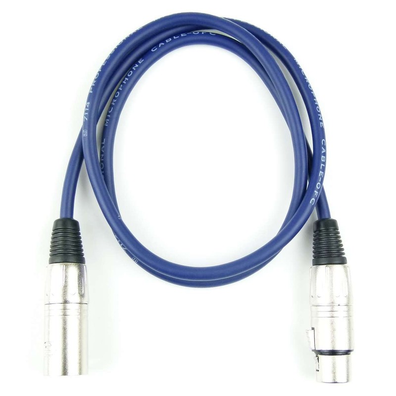 Adam Hall Cables K3MMF0100BLU Microphone Cable XLR Female to XLR