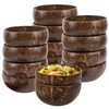 OMISTAR 14 PCS Coconut Shell Bowls, Small Polished Wooden Bowl,