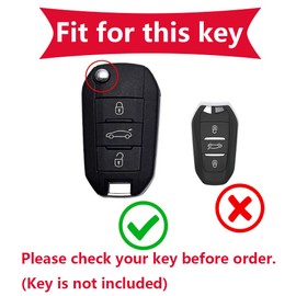 KUNIO KUNIO KlappSchlssel hlle Passt fr Peugeot 5008 208 308 Passt fr Citroen C3 C4 Cactu Passt fr Opel Crossland X Zafira Corsa F TPU Schlsselcover Autoschlssel Hlle 3 Tasten Grn