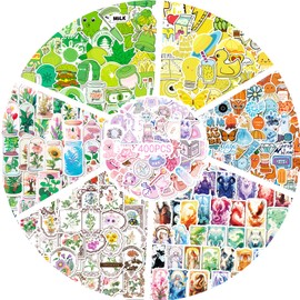 CUTELIILI Water Bottle Cute Vinyl Stickers for Kids, Kawaii Kid Stickers Pack, Waterproof Laptop Classroom Stickers Toddler Kid Travel Essential 400 Pcs