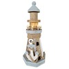 Meinposten Lighthouse Illuminated Wooden LED Decoration Maritime Anchor Beach Sea