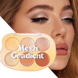 Highlighter Makeup Palette,6 Colors Contour Palette | Waterproof Cream Blendable Long Lasting Cosmetics Kit for Women Mature Skin Artist Event Party