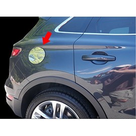 707Motoring Stainless Polished Chrome Gas Door Cover Trim (NOT a Replacement, Overlay Trim ONLY) 1PC, Compatible with Lincoln MKC 2015-2019 (4-Door, SUV)