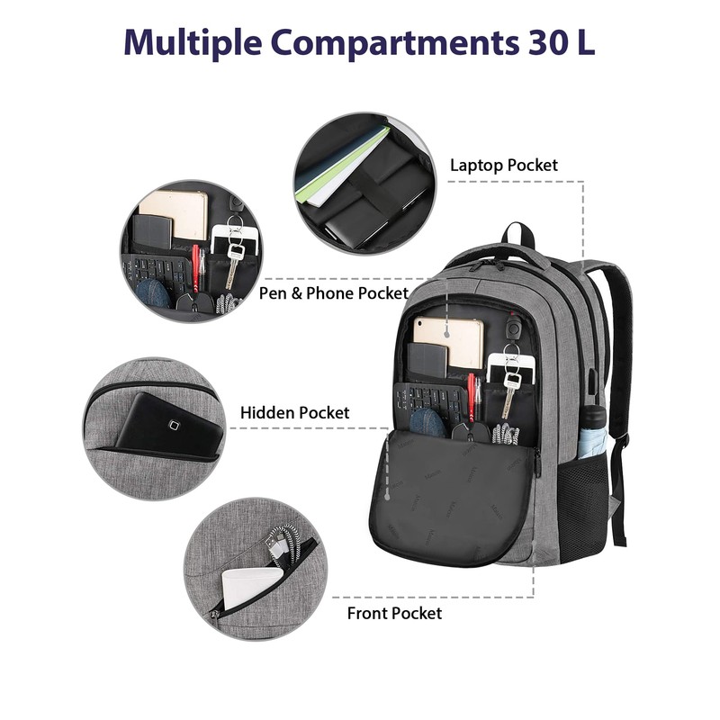 MATEIN Travel Laptop Backpack, 17 Inch Work TSA Approved Carry