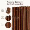Carbonized Bamboo Fence 4ft x 8ft, Natural Outdoor Privacy Screen