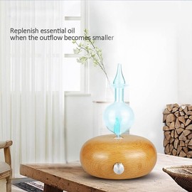 Beautiful Wood and Glass Waterless Aromatherapy Nebulizer, Wood and Glass Design