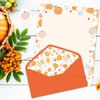 Whaline 30 Pcs Fall Pumpkin Stationery Set with Envelopes Autumn
