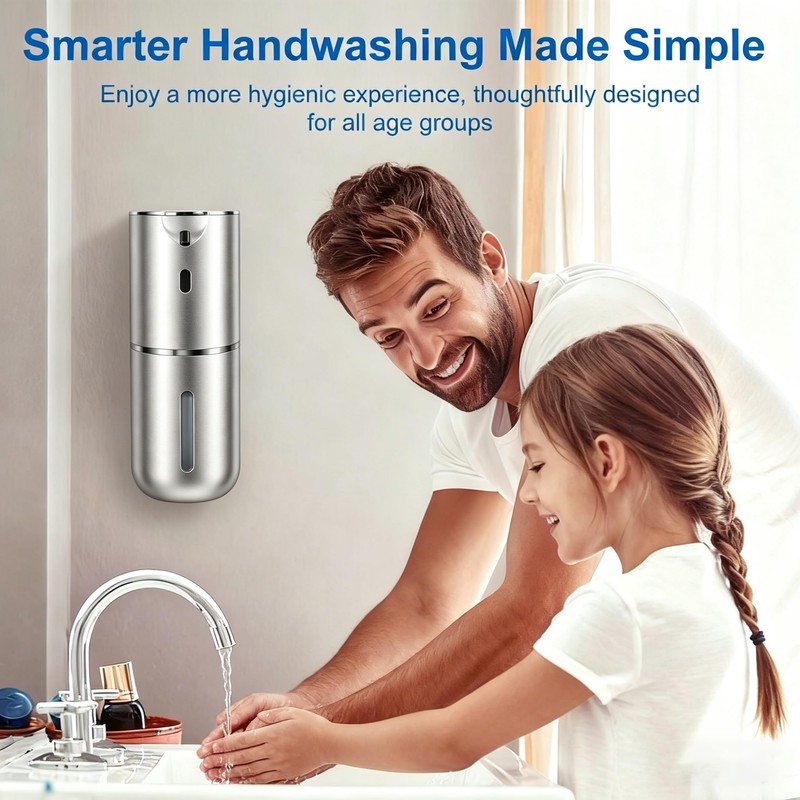 Automatic Soap Dispenser, Hand Soap Dispenser 12.8oz/380ml Smart Rechargeable, Liquid