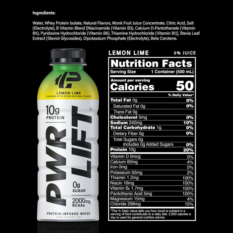 Whey Protein Water Sports Drink by PWR LIFT | Lemon