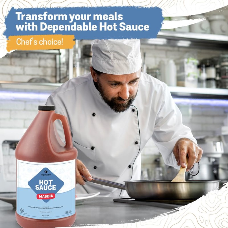 Dependable Food Hot Sauce - 1 Gallon Bulk Bottle -