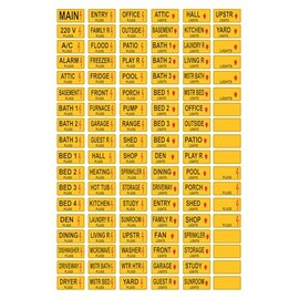 Circuit Breaker Box Label,0.5x1 inch Plugs and Lights Circuit Breaker Waterproof Label for Office and Home,Medium Size 108pcs