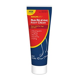 Crema para el dolor de pie MagniLife, tubo de 8 oz, alivio calmante para la sensibilidad, dolor, ardor, hormigueo, picazón o sensibilidad en pies y pi