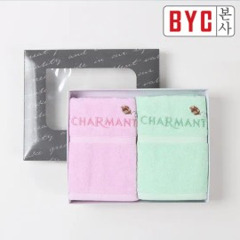 BYC [BYC Headquarters] Logo Embroidered Towel 140g (Set of 2) BTE9114