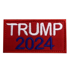 TrendyLuz Trump 2024 Red Embroidered MAGA Hook and Loop Patch