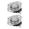2PCS Snap Disc Temperature Switch Bimetal Engineering Plastic 25A Thermostat