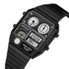 MASTOP Retro Square Digital Watch with Temperature Display Unisex 7.5Inch