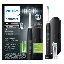 Philips Sonicare ProtectiveClean 5300 Cepillo de dientes eléctrico recargable, con sensor de presión, 3 modos de limpieza, SmarTimer y QuadPacer, con 