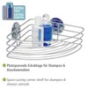 WENKO 18913100 Turbo-Loc corner shelf - fixing without drilling, Steel,