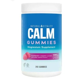 Natural Vitality Calm Magnesium Citrate, 240 Gummies, rasperry-lemon