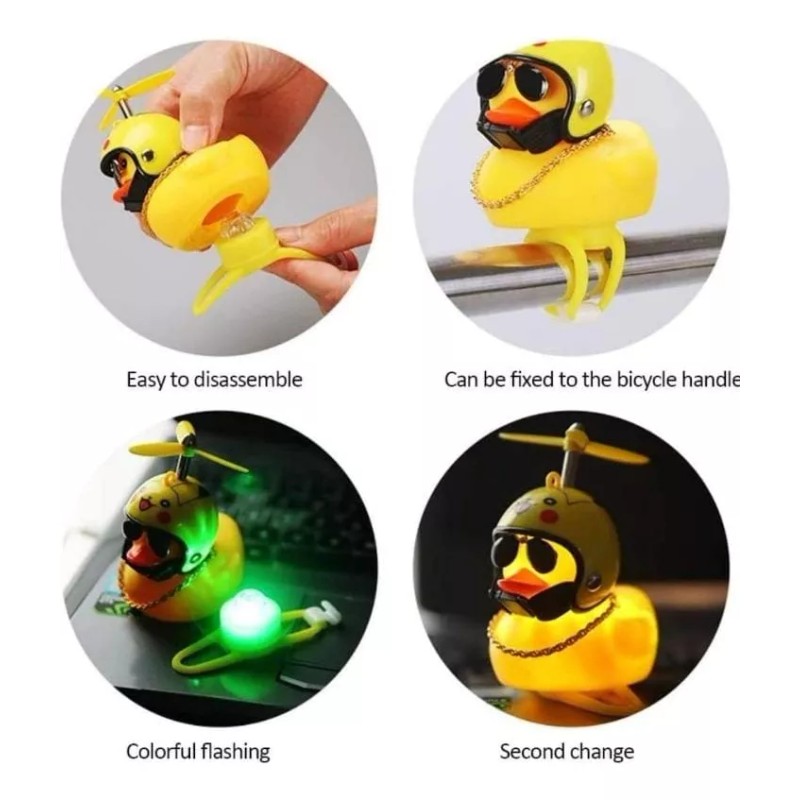 KFMX 6 Patito Con Casco Moto Pato Para Bicicleta Moto