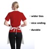 CWFUN 12 pack White Apron for Women Men with Pockets,