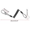 C-FUNN 5Pcs 26cm Steel Plier Coil Tether Lanyard Secure Grip