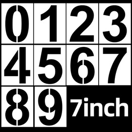 Pack of 10 Number Stencils, Reusable Plastic Number Stencils, Large Number Stencils (0-9), Number Painting Templates for Addresses, Mailboxes, House Numbers, Painting Work
