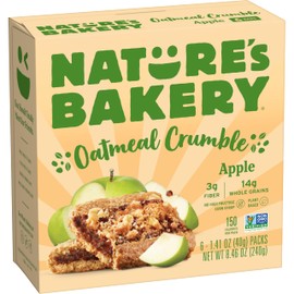 Nature's Bakery Oatmeal Crumble Apple Bars, 1.41 Oz, 6 Ct