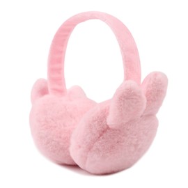 Peecabe Winter Kids Earmuffs Warm Girl Ear Muffs For Toddler Kid Children Earmuff with Cat Ears Girls Ear Warmer (Pink Bunny)