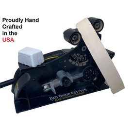 2 Pack of 1" x 18" Leather Strop Honing Belts - Green and White Compounds Included…