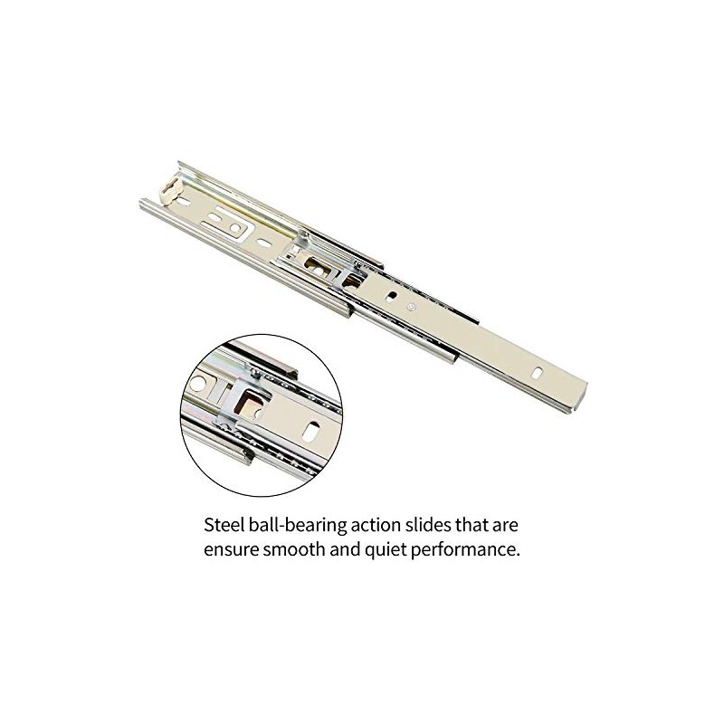 URBEST Ball Bearing Drawer Slides Full Extension 6 Inch Telescopic