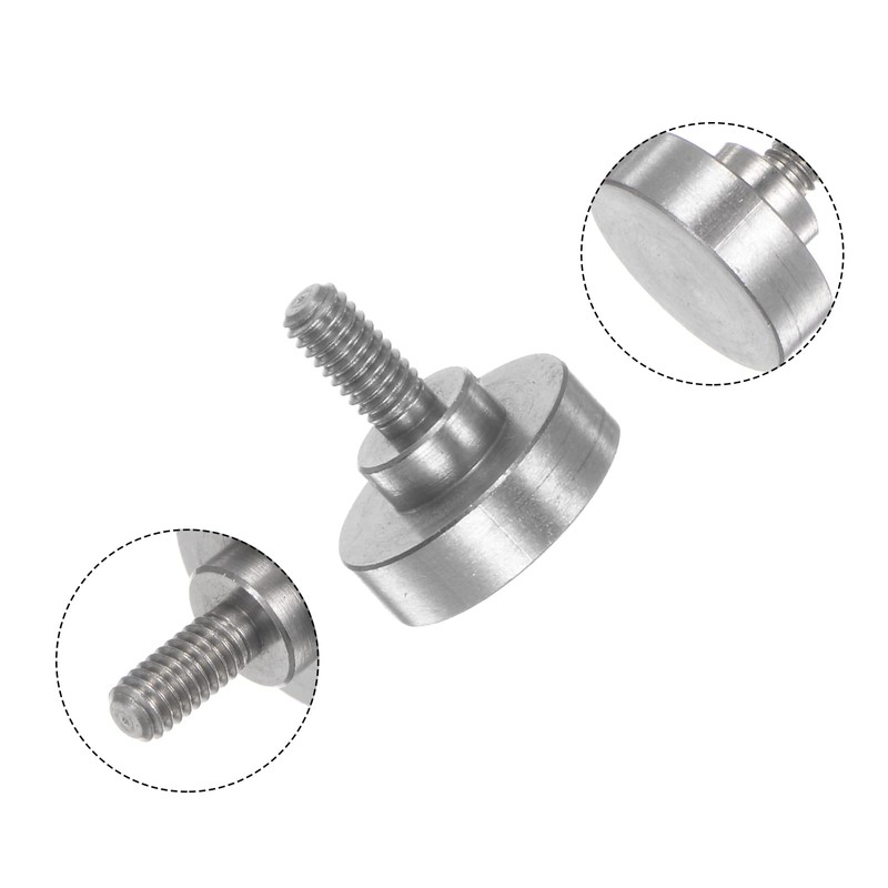 sourcing map 2pcs Flat Contact Points 10mm Dia 4.5mm Length