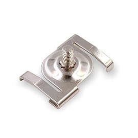 10 x Ceiling Clip M6 for Odenwald Ceiling Rails, Suitable for Grid Ceilings without Drilling, with Threaded Bolts M6 x 10 mm, Nickel-Plated