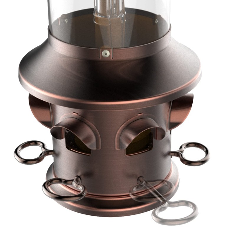 Squirrel-X X5 Bird Feeder, Discourages Squirrels 6 Spring Loaded Perches,