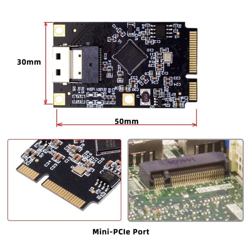 chenyang MINI PCI-E Riser Card Adapter, MINI PCI-E to Slimline