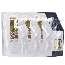 L'Oréal 로레알 엑스텐소 올레오쉐입 스무딩크림 매직약 1제2개,2제1개 400ml [1제-R(저항성)/2제액상] L'Oreal Extenso Oleo Shape Smoothing Cream Magic Solution 1 Set of 2, 2 Set of 1 400ml [1 Set-R (Resistant)/2 Liquid Solution]