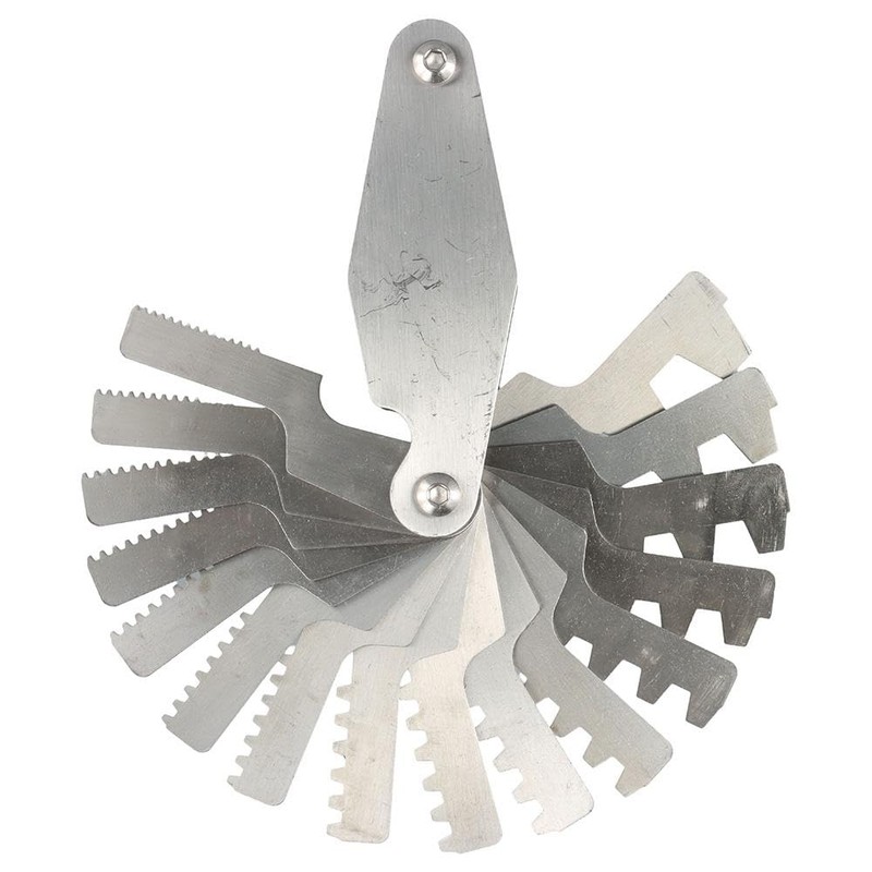 HOBBYIN 16pcs 29 Degree Acme Screw Pitch Gauge, Stainless Steel