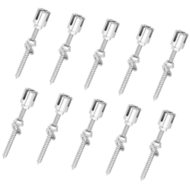 10Pcs Cross Cable Clamps 316 Stainless Steel Corrosion Resistant Cross