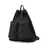 [Throw] Span Nylon draw string day pack Backpack 586S127P, Black