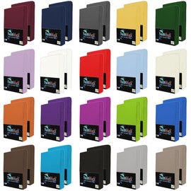 NatureMark Jersey Fitted Sheet, 100% Cotton, Pack of 2, Brand Quality, Oeko-Tex Standard 100, Assorted Colours and Sizes