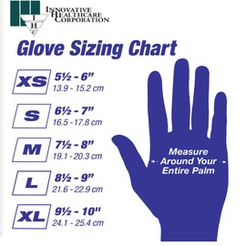 Blackwork Worldwide Pulse Logic 171 Blue Nitrile Medical Exam Grade Gloves by IHC Solutions - 100 Gloves Per Box - 5 Box - Medium