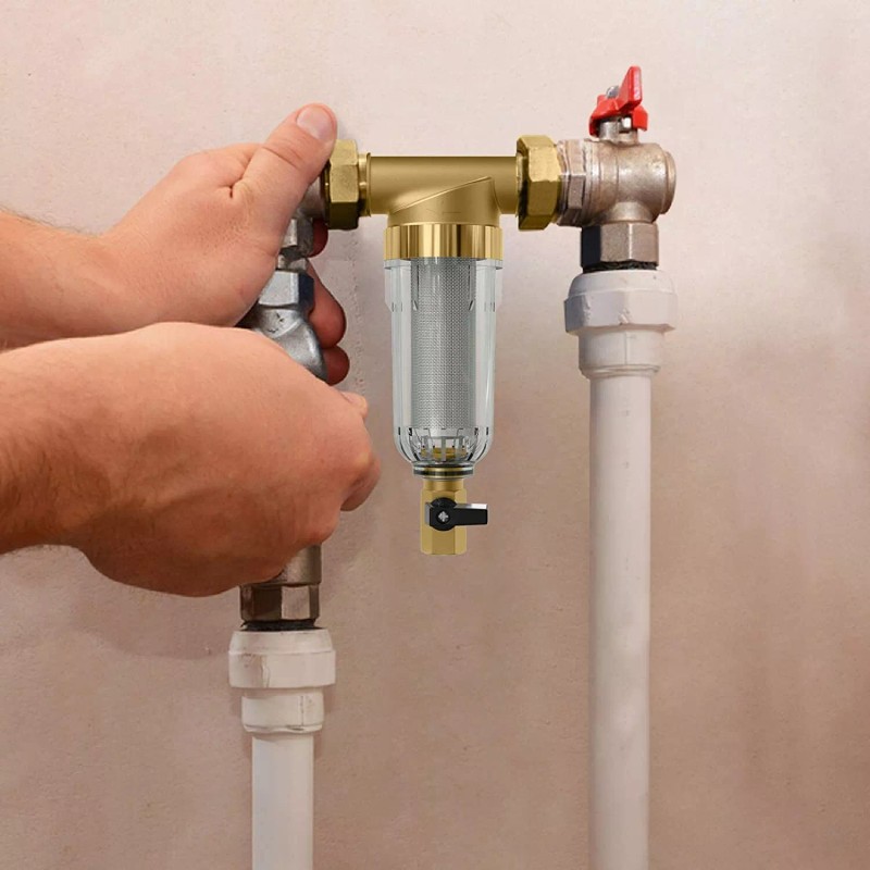 Universal 1-5 Pack Whole House Water Pre-Filter Reusable Spin Down