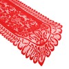 Christmas Table Runner, 71 Inch Red Flower Fabric Table Runner